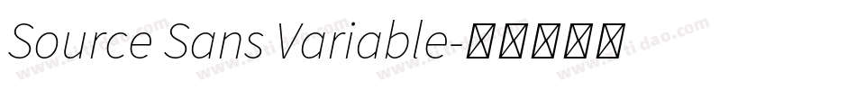 Source Sans Variable字体转换